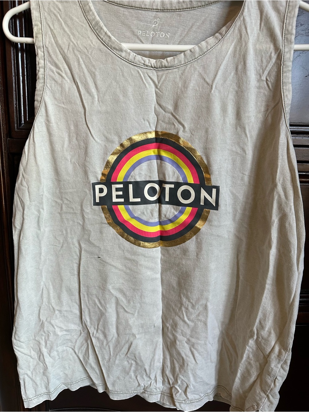 Peloton Cream Logo Short-Sleeve Tee